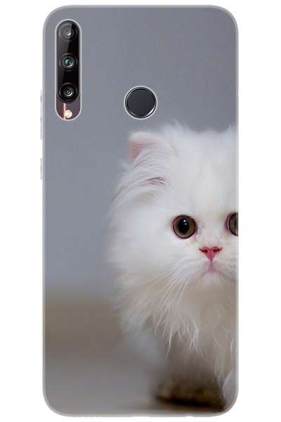 Ceppare Huawei P40 Lite E (ART-L29) Uyumlu Kılıf Desen Baskılı Silikon Beyaz ...