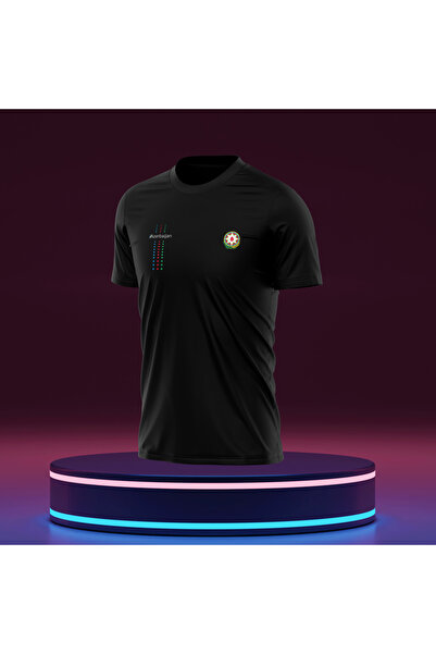 Bulvar Lee طقم بدلة رياضية صيفية للرجال برقبة دائرية أذربيجانية، طباعة جرب