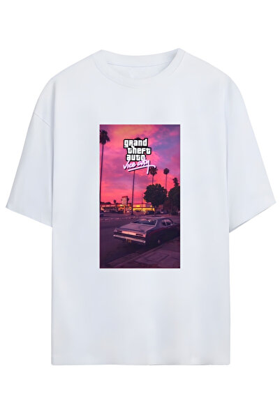 SVART WEAR Tricou unisex din bumbac cu imprimeu GTA - Grand Theft Auto
