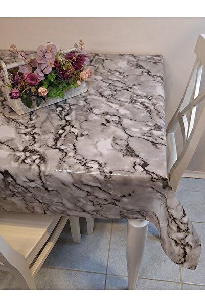 Başak Ev Tekstili Transparent 0.018 Mm PVC Oilcloth - Patterned Erasable Transparent Tablecloth