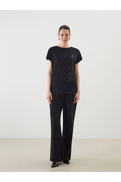 LC Waikiki Tricou de damă cu paiete brodate cu paiete