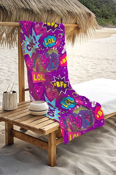 Herarosa Crazy Holiday Beach Towel - 75cm X 150cm