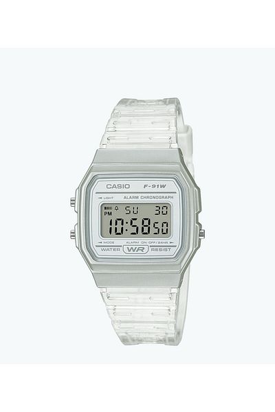 Casio Unisex Digital Watch with Resin Strap F-91WS-7DF 33mm - Blue