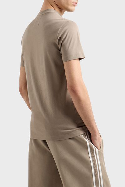 Emporio Armani Βαμβακερό κανονικό μπλουζάκι με λαιμόκοψη με λογότυπο Ανδρικό μπλουζάκι 8N1TN5 1JPZZ M6117