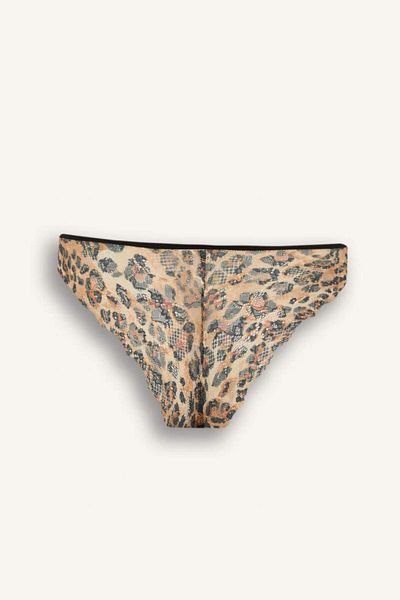 DeFacto New Season Leopard Patterned Lace Brazilian Panties-Fall in Love