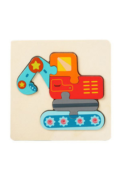 Generic أحجية خشبية ثلاثية الأبعاد، ألعاب أطفال كرتونية، حفارة