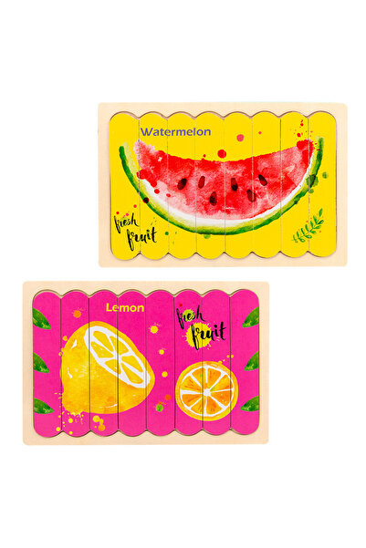 Generic لغز شريط خشبي مزدوج الجوانب - ليموني