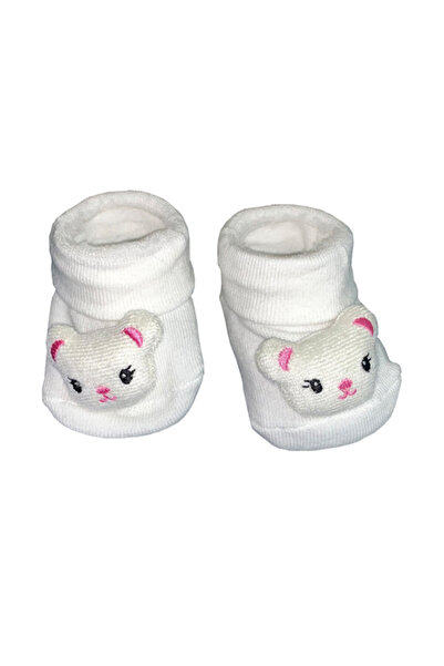 Generic Anti Slip Cat Slip-Ons With Bell - White / Pink / Black