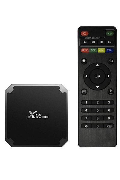 Generic جهاز استقبال الوسائط عالي الدقة X96 mini Android V3264 أسود