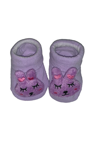 Generic Anti Slip Rabbit Slip-Ons With Bell - Purple