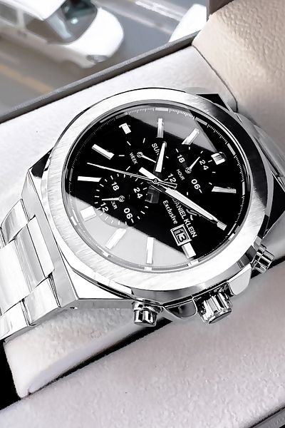 Daniel Klein Exclusive Men Wristwatch 3 Atm Waterproof Silver Color Steel Band Gift Bracelet Dke2124C3