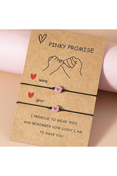 Choice BR22Y0438-6 سوارين للزوجين بتصميم وعد للنساء والرجال، سوار مضفر بسيط م...