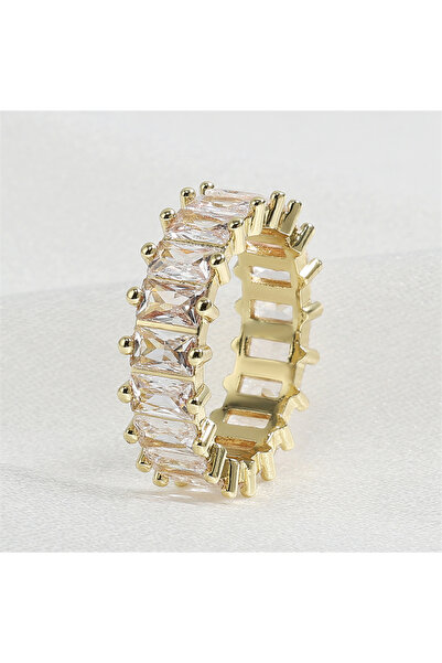 Choice 6 Gold Color C Classic Cubic Zirconia Engagement Rings for Women Luxur...