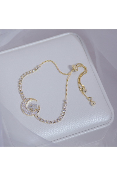 Choice سوار رينهو فريندشيب BR20Y0203 الكوري الفاخر الجديد المرصع بزهرة من الز...