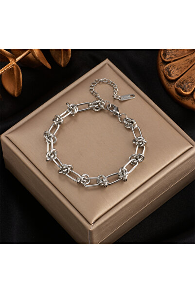 Choice B612 DIEYURO سوار سلسلة من الفولاذ المقاوم للصدأ باللون الذهبي والفضي ...