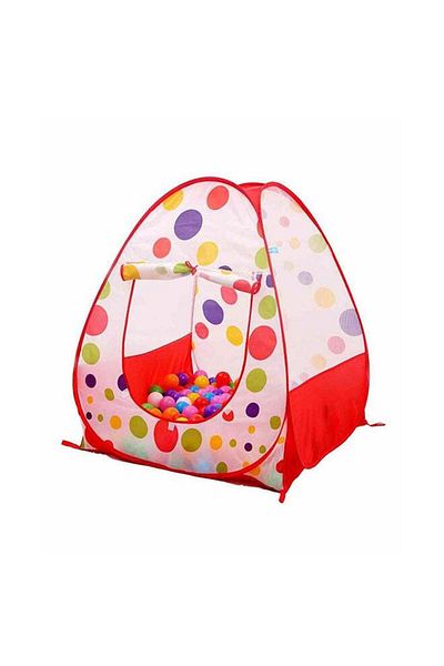 Generic Polka Dot Printed Folding Tent With Ball Set 78x 78x 98cm