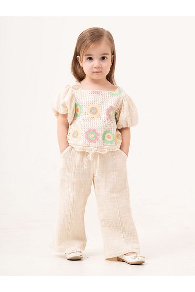 Gocoland 2-5 Years Old Girl's Ecru Suit Set