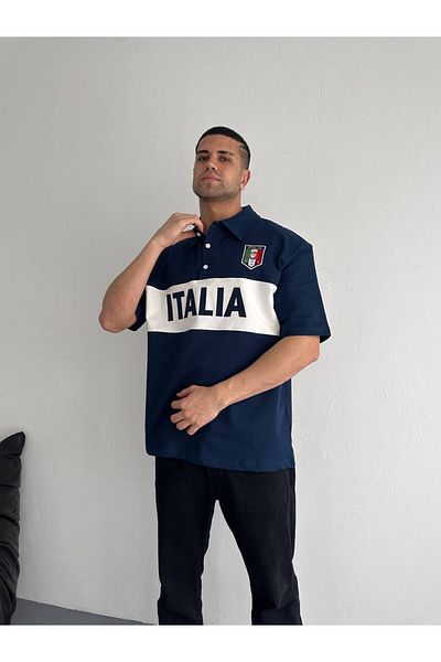 İLKCET MODA Μπλουζάκι Italia Embroidery Unisex Oversize
