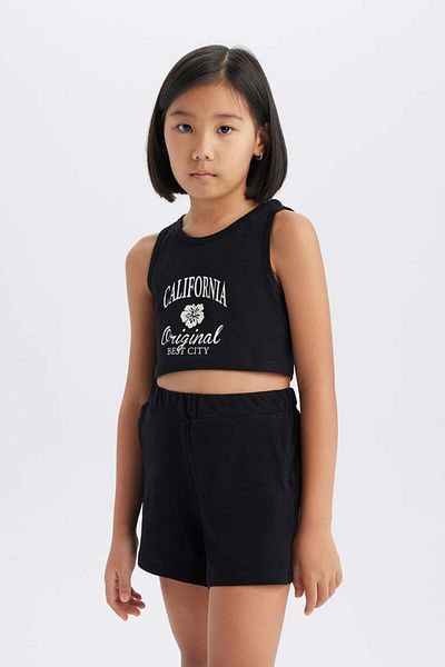 DeFacto Girl's 2-Piece Set Printed Tank Top Shorts E4897A825Sm
