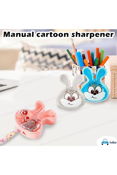 NaSaDAN Cute Rabbit Double Chamber Pencil Sharpener Pencil Opener 1 Piece