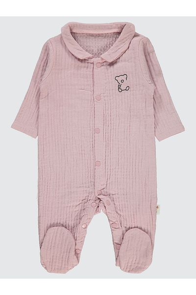Civil Baby Pink Baby Booties Jumpsuit for 1-9 Months Old