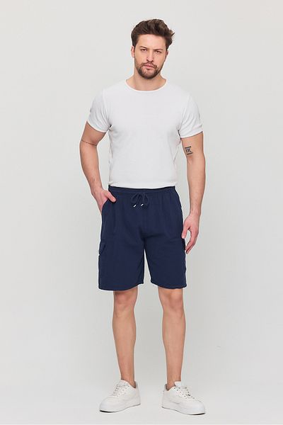 a02teks Men's Summer Linen Blend Relaxed CARGO SHORTS