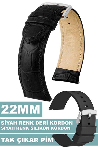 Trendburada 22mm Fossil-Welder-Wesse-Casio-Armani-Omega-Seiko-Tissot Watch Compatible Leather Silicone Watch Band