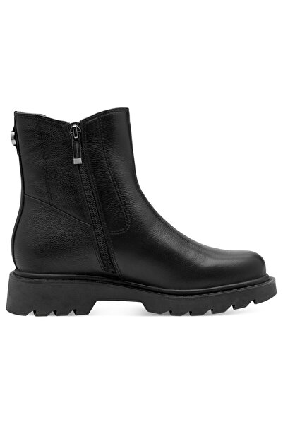 Tamaris Damen Elegante Stiefelette 1-25429-45 Schwarz 001 Black Leder Mit Touch-it