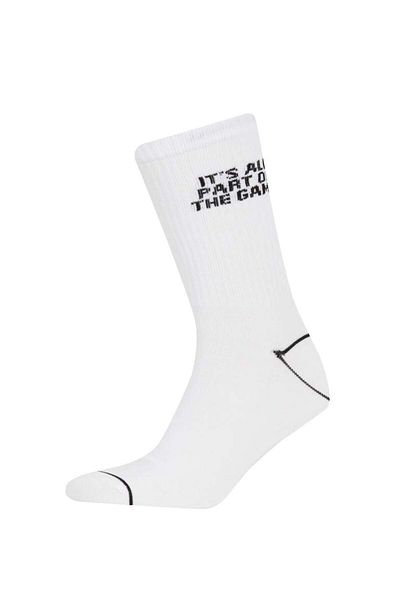 DeFacto New Season Men's Text Printed 3-Piece Socks