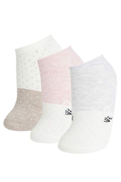 DeFacto New Season Women's 3-Piece Cotton Booties Socks