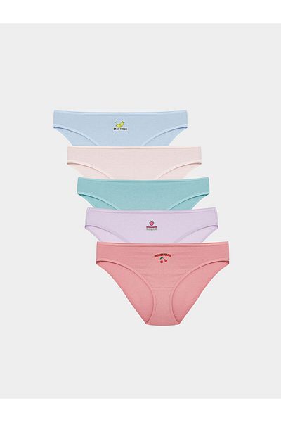 LC Waikiki Pachet de 5 culotte de bikini imprimate sezon nou - S50229Z8