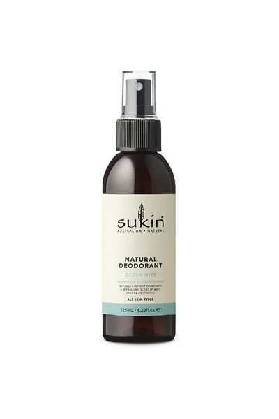 Sukin Natural Deodorant Ocean Mist - Preventing Unwanted Odour, For All Skin Type, 125 Ml