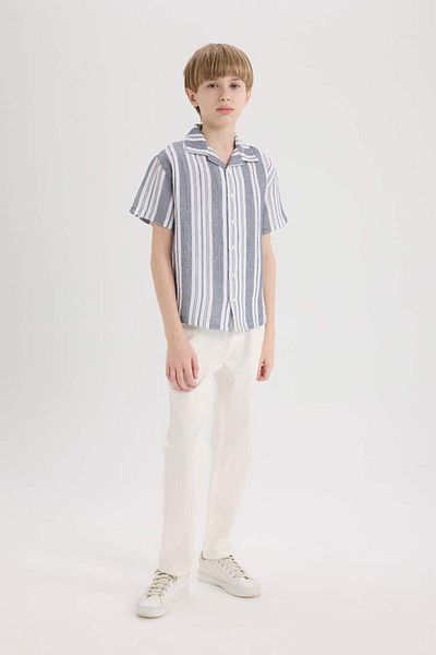 DeFacto New Season Boy's Oversize Wide Fit Polo Neck Short Sleeve Shirt