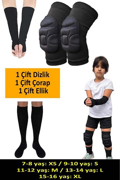 Liggo Children's Volleyball Knee Pad, Sleeve and Socks Set.