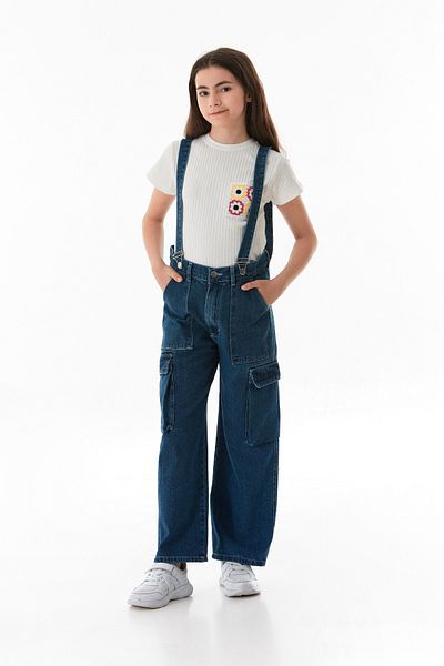 Fulla Moda Girl's Jumpsuit with Side Pockets