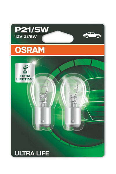 Osram 12V P21/5W Ultra Life Uzun Ömürlü Stop/Park Ampulü 7528ULT (Takım - 2 A...