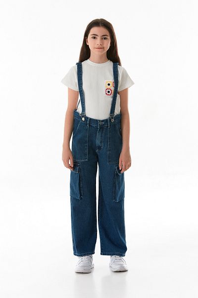 Fulla Moda Girl's Jumpsuit with Side Pockets