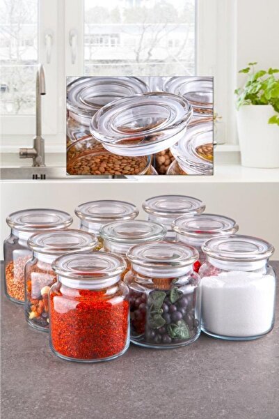 GÖNÜL 9'lu Cam Kapaklı Cam Kavanoz 500 Ml G2738