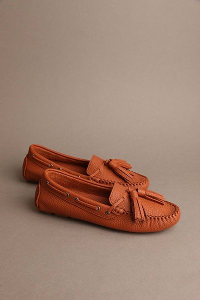 Gondol Women's Genuine Leather Classic Loafer Brown 37 Ttx.710