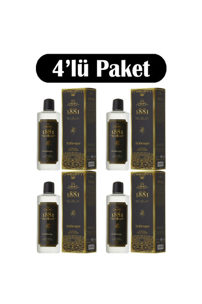 1881 Kolonya 250ml Cam Arabesque & Les Hommes 4'lü Paket