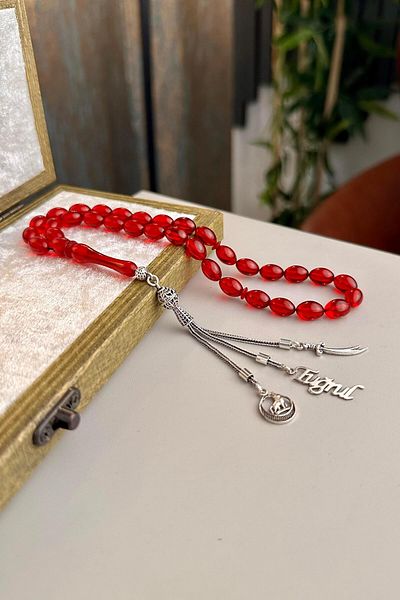 dergah tesbih Bozkurt Zülfikar Name Design Fire Amber Rosary