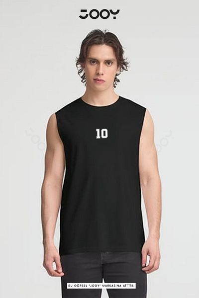 Jooy Number 10 Printed Training Athlete Oversize Sleeveless T-Shirt