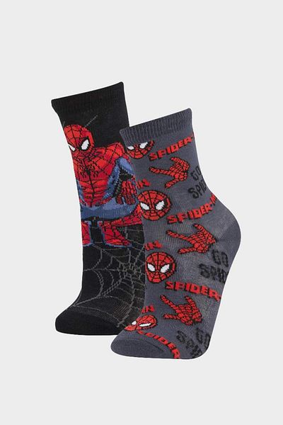 DeFacto Комплект от 2 памучни дълги чорапи за момчета Marvel Spiderman, нов сезон