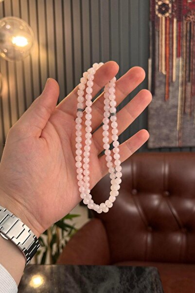 dergah tesbih 99 Pink Quartz Bracelet Prayer Rosary (Necklace-Bracelet-Rosemary)