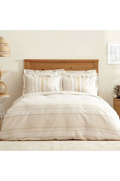 Karaca Home Keira 100% Baumwolle Bettwäsche-Set Beige