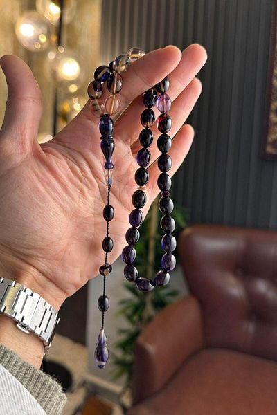 dergah tesbih Systematic Design İskender Series Multi Color Ateş-I Squeeze Amber Prayer Beads