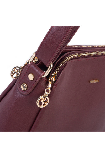 Nas Bag Three Compartment, Soft Leather, Women's Messenger Bag (Width:25 X Height:18)