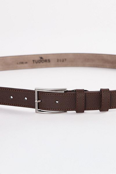Tudors Ανδρική Δερμάτινη Ζώνη 3 cm Classic Brown