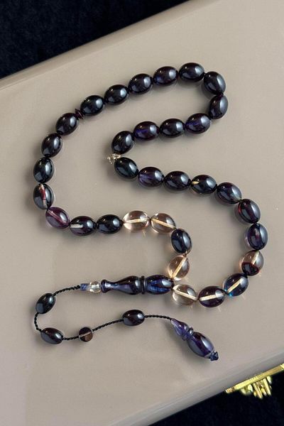 dergah tesbih Systematic Design İskender Series Multi Color Ateş-I Squeeze Amber Prayer Beads