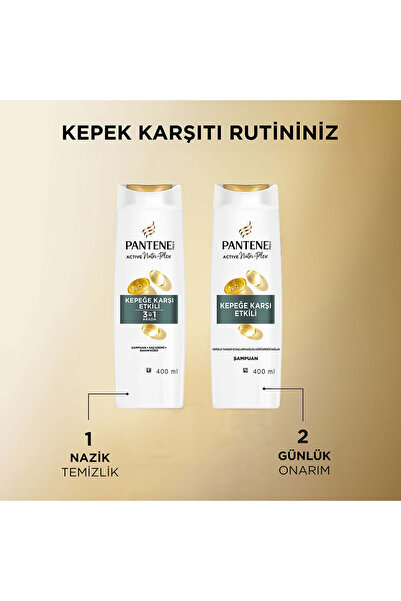 Pantene Kepeğe Karşı Etkili Şampuan 400ml x3 Adet